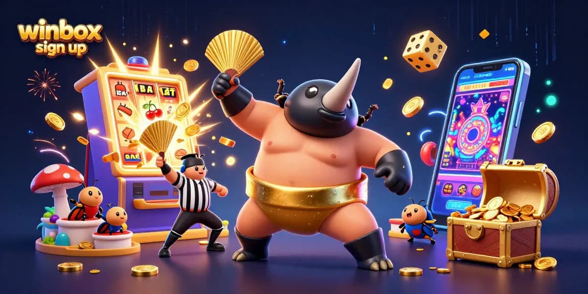 Experience the excitement of winbox sign up and a vibrant casino scene with a beetle champion!