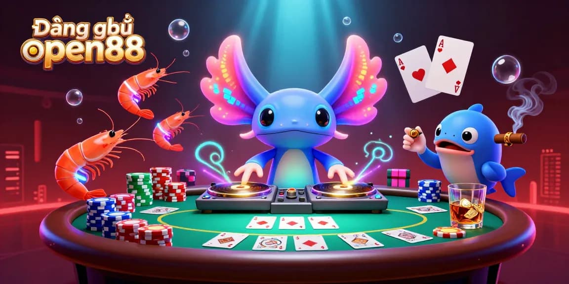 Engage with Đăng ký open88 through vibrant underwater casino scene featuring dynamic characters.