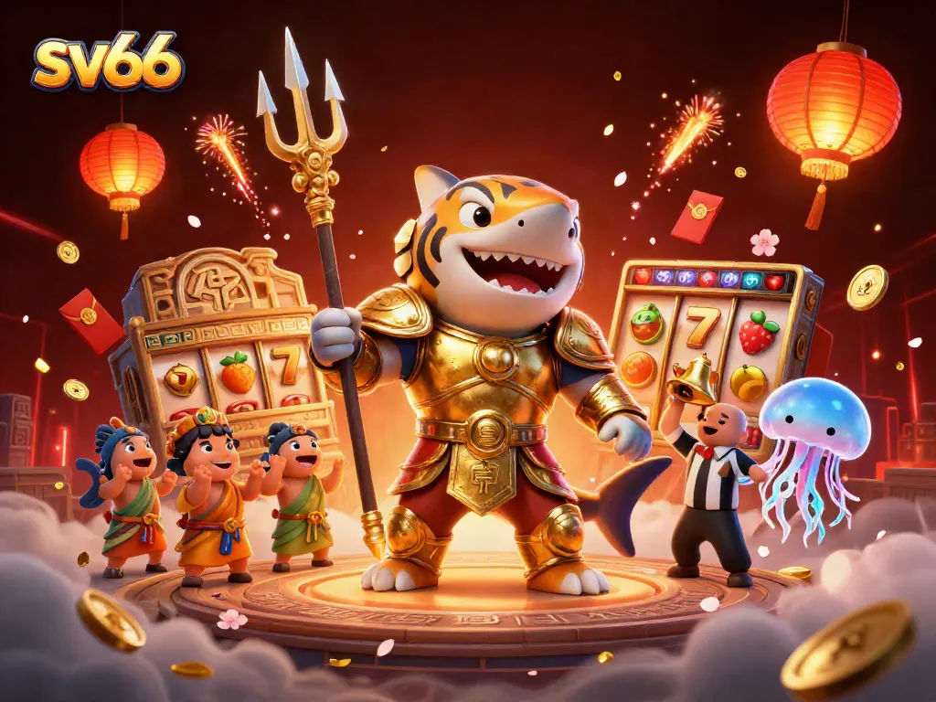 Engage with sv66 offerings in an underwater casino arena featuring vibrant gambling elements and action-packed immersion.