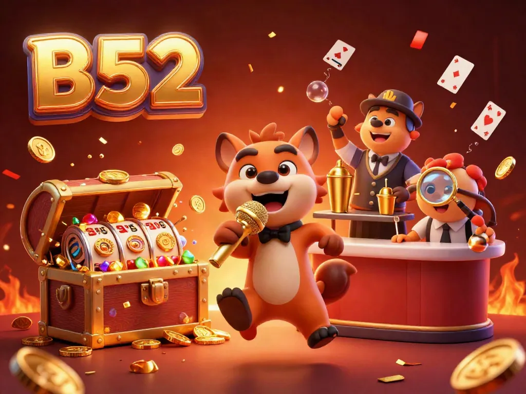 Experience the lively B52 comedy casino with hyenas entertaining and a vibrant atmosphere.