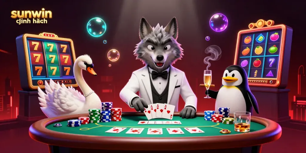 Experience the excitement of sunwin chính hãng with lively casino characters and vibrant game elements.