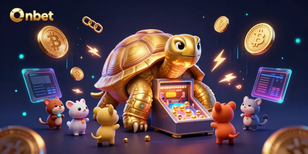 Engage in thrilling crypto gaming adventures at Onbet with an exciting pinball machine turtle!