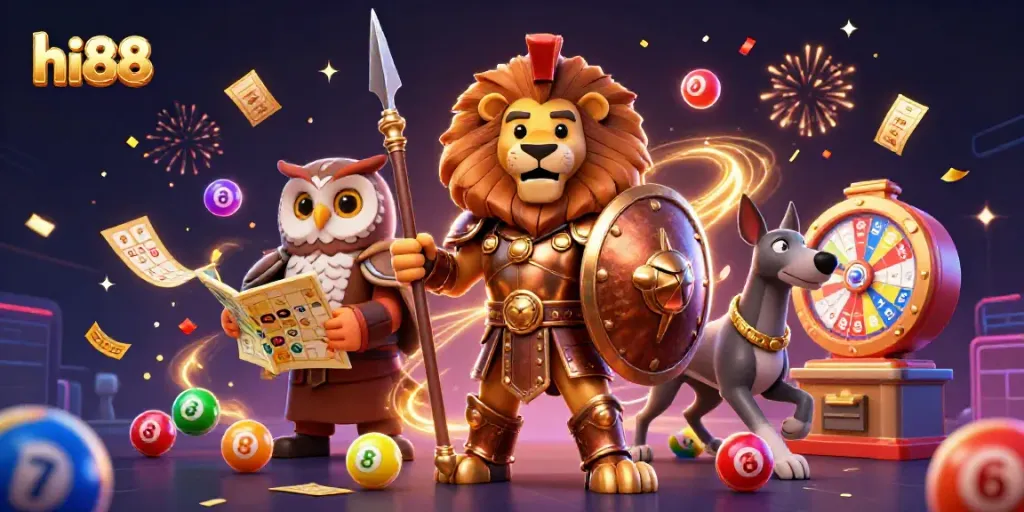 Engage in thrilling gaming experiences on hi88 with spirited characters and vibrant casino elements.