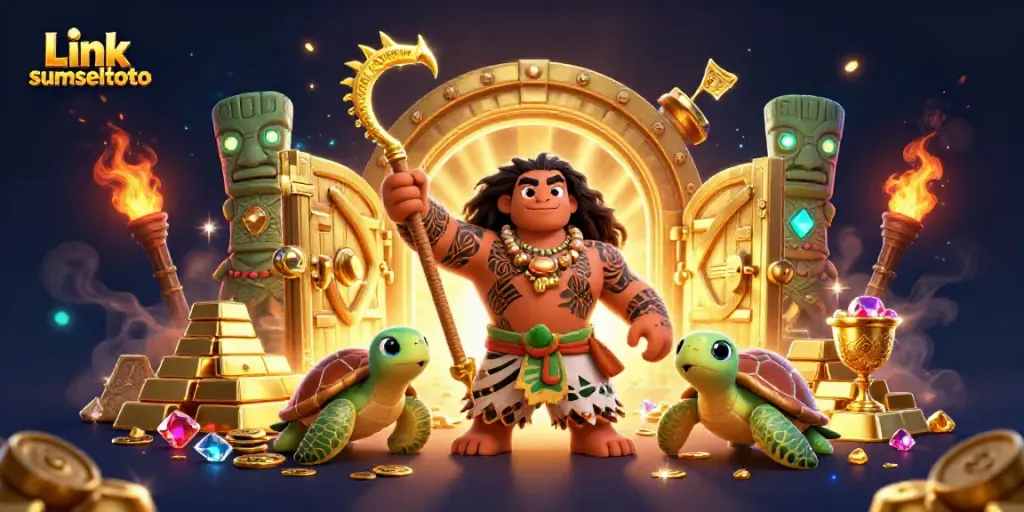 Engage with Link sumseltoto and witness a vibrant cartoon scene filled with treasures and fun!