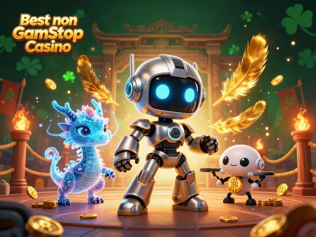 Experience the excitement at the Best non Gamstop Casino with our vibrant 3D scene featuring diverse characters.
