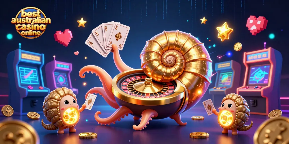 Experience exciting gameplay with the best Australian casino online in this vibrant 3D scene illustrating a nautilus roulette.