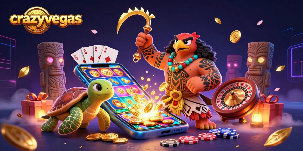 Experience thrilling gameplay at crazyvegas with a Polynesian hawk and vibrant slot action.